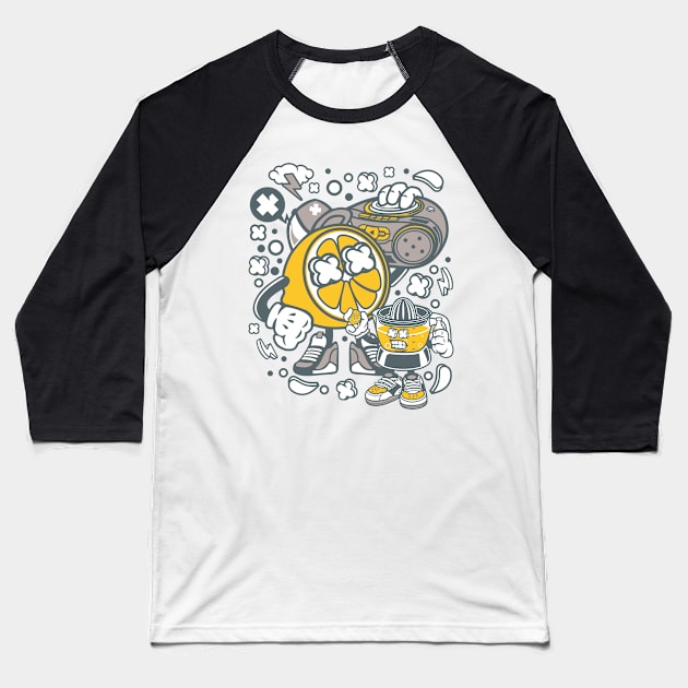 Lemon figure Baseball T-Shirt by ShirtyLife